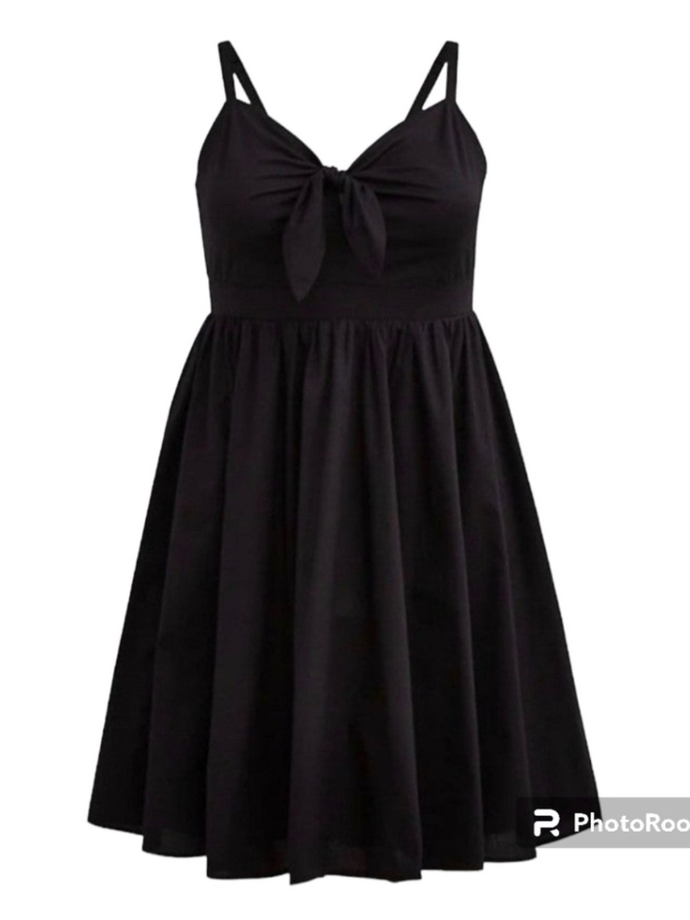 Torrid Black Tie Front Poplin Dress Size 1